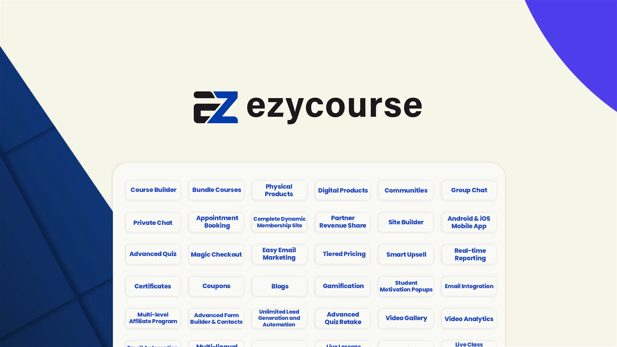 EzyCourse revenue streams for course creators
