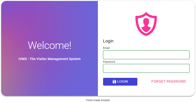 iVMS screenshot: Login page