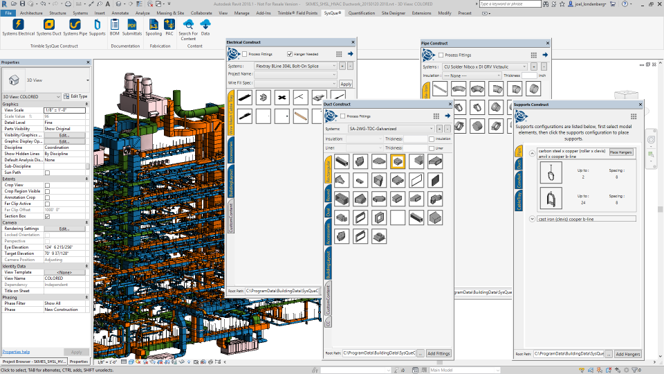 SysQue Software - SysQue includes a library of manufacturer-specific mechanical, electrical, and sheet metal content