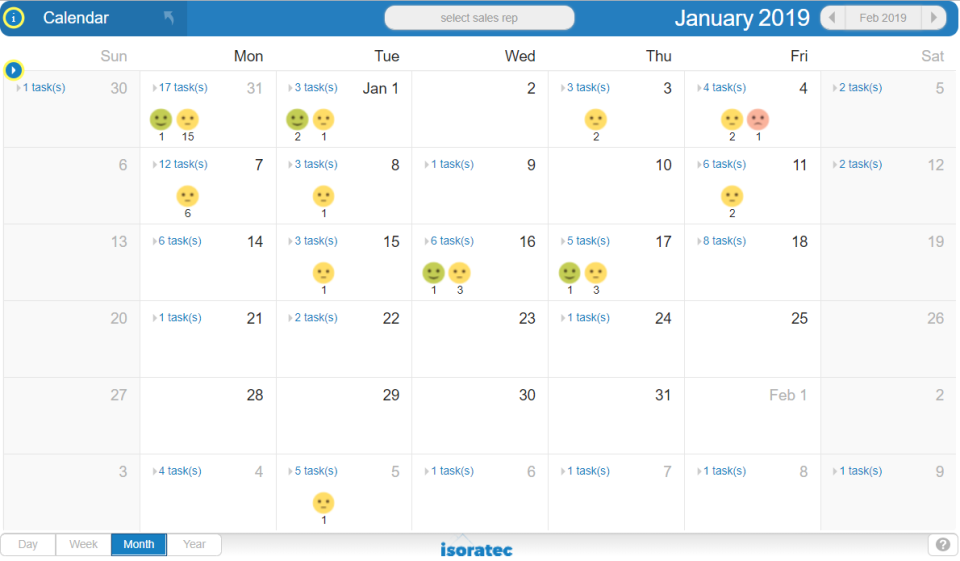 Isoratec Software - Isoratec calendar screenshot