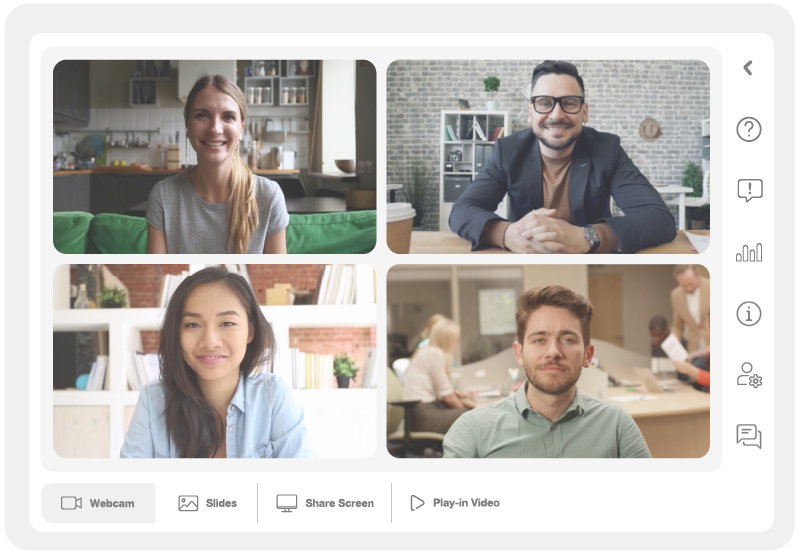 BrightTALK Central screenshot: Webcam and live video