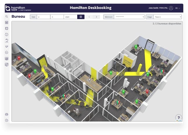 Hamilton Deskbooking Logiciel - 1