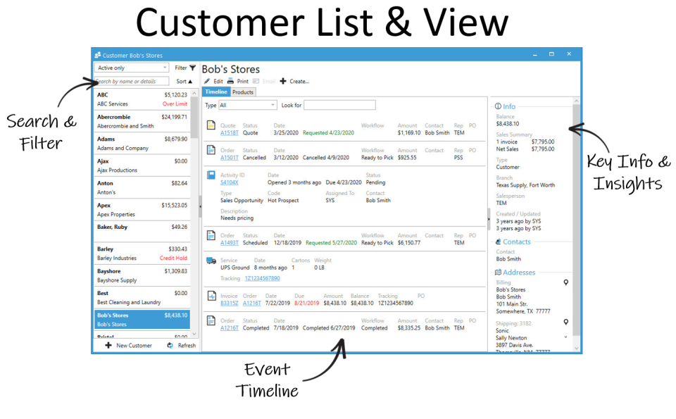 Acctivate Inventory Management Software - Acctivate Customer List