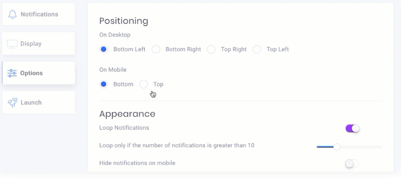 Evidence screenshot: Evidence campaign setting