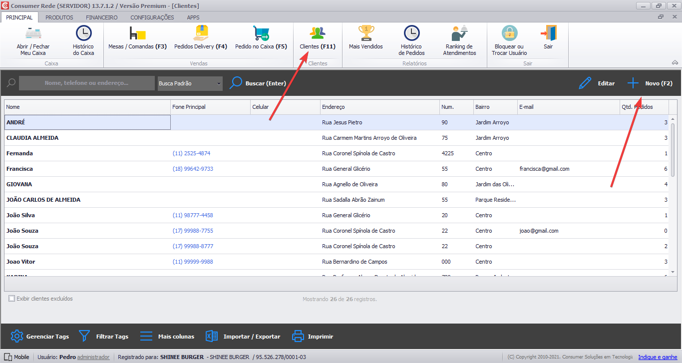 Consumer screenshot: Consumer view client details
