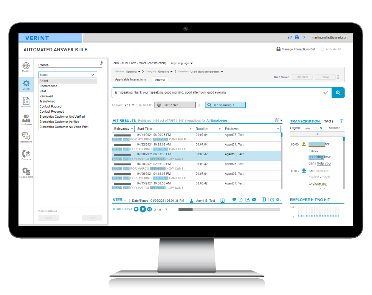 Verint Automated Quality Management Software - 5