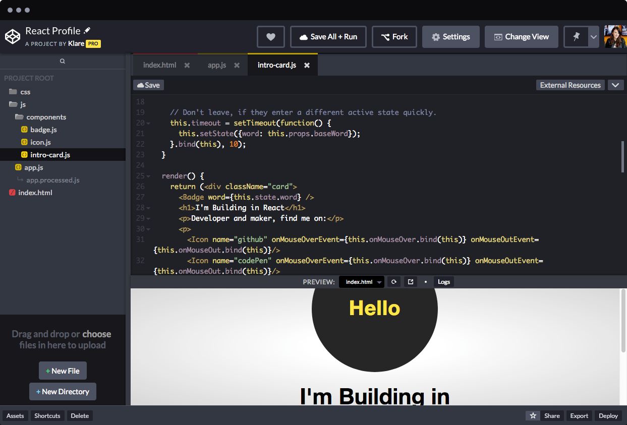 html online editor codepen