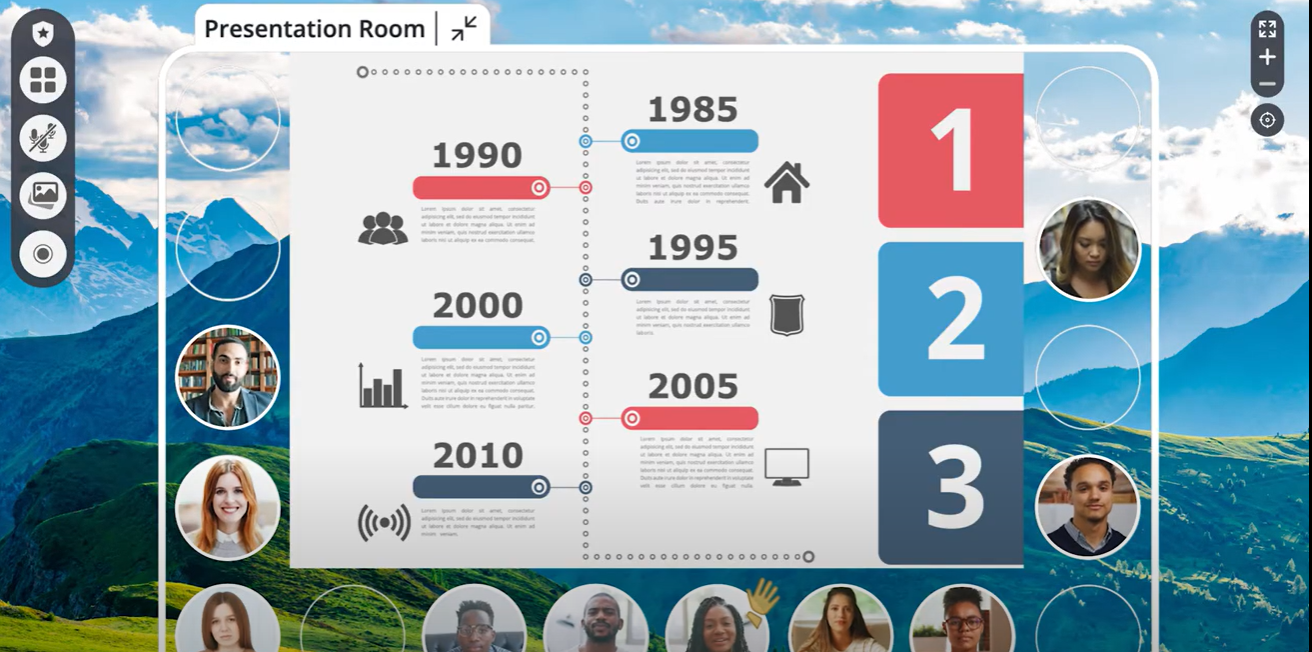 InSpace screenshot: InSpace presentation room