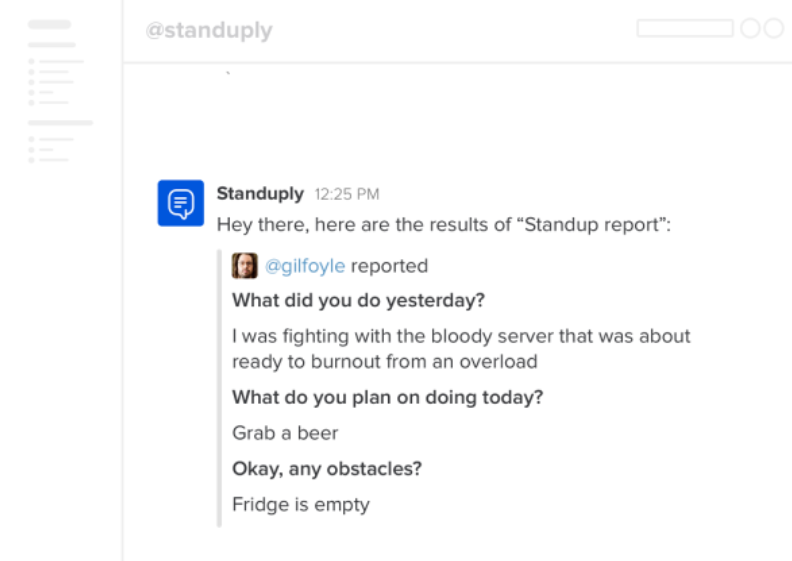 Standuply report