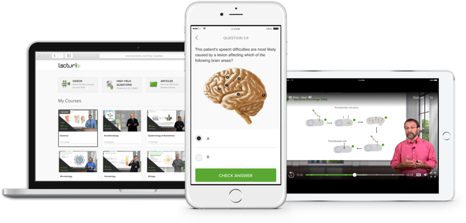 Lecturio is accesible through web & mobile apps
