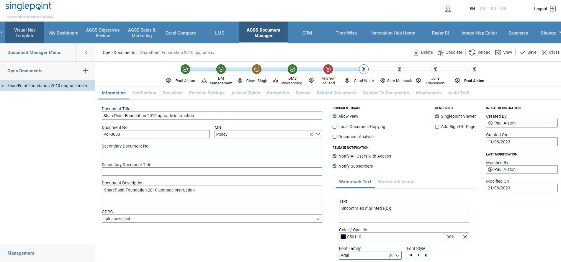 Singlepoint Software - Document Management