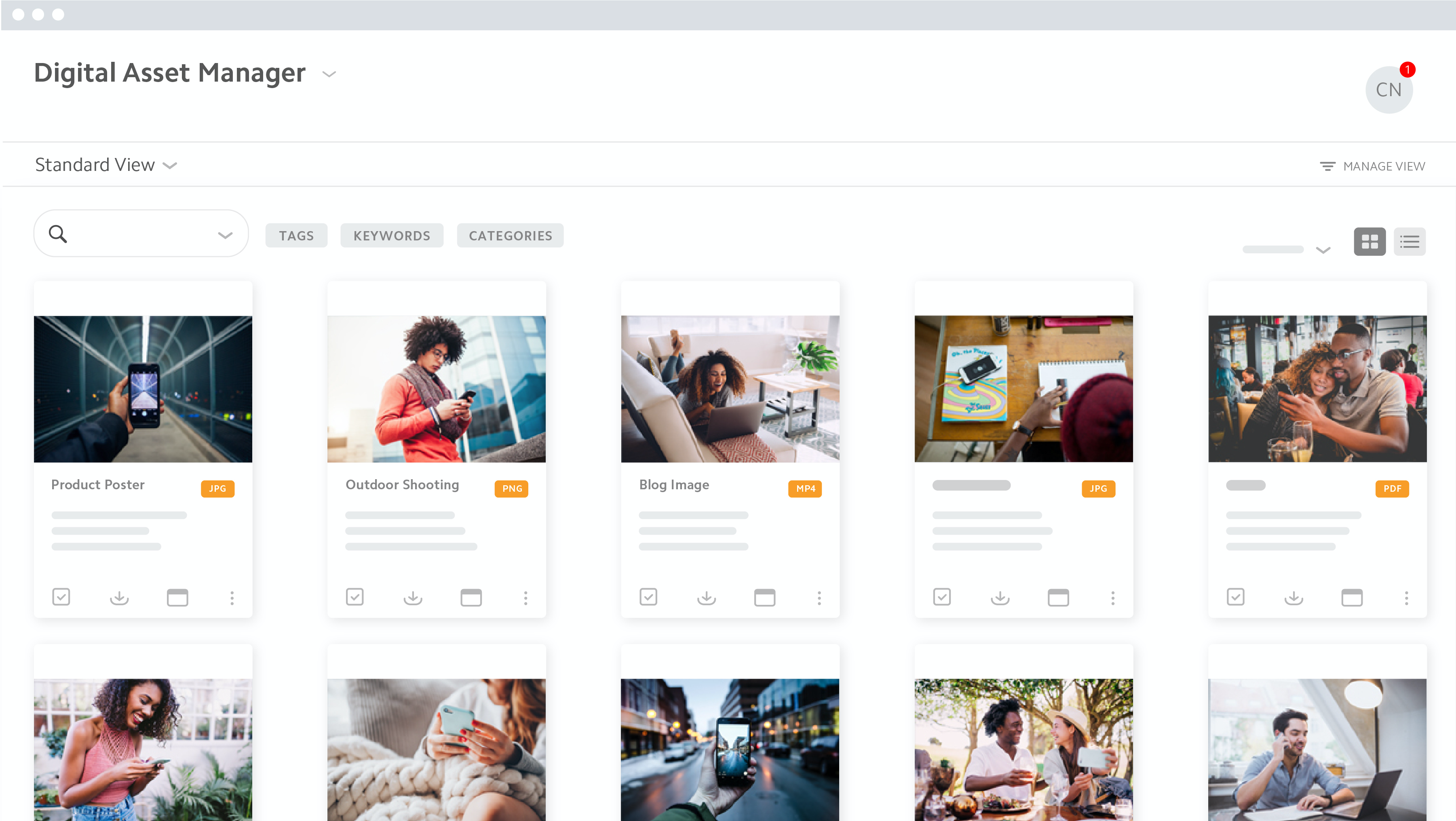 Store all your digital assets centrally, structured and secured. Sophisticated digital rights give internal and external team members role-based access to your digital media library. License management ensures the use of only valid content.