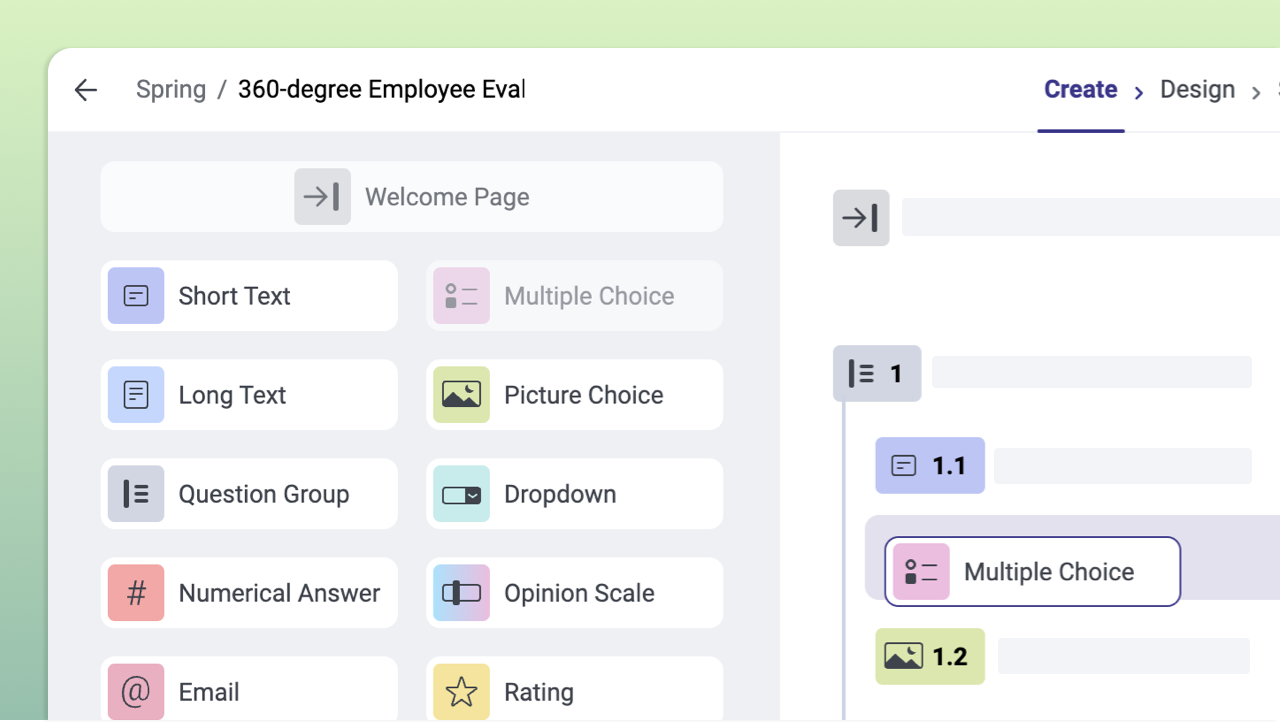 Porsline screenshot: Porsline survey builder