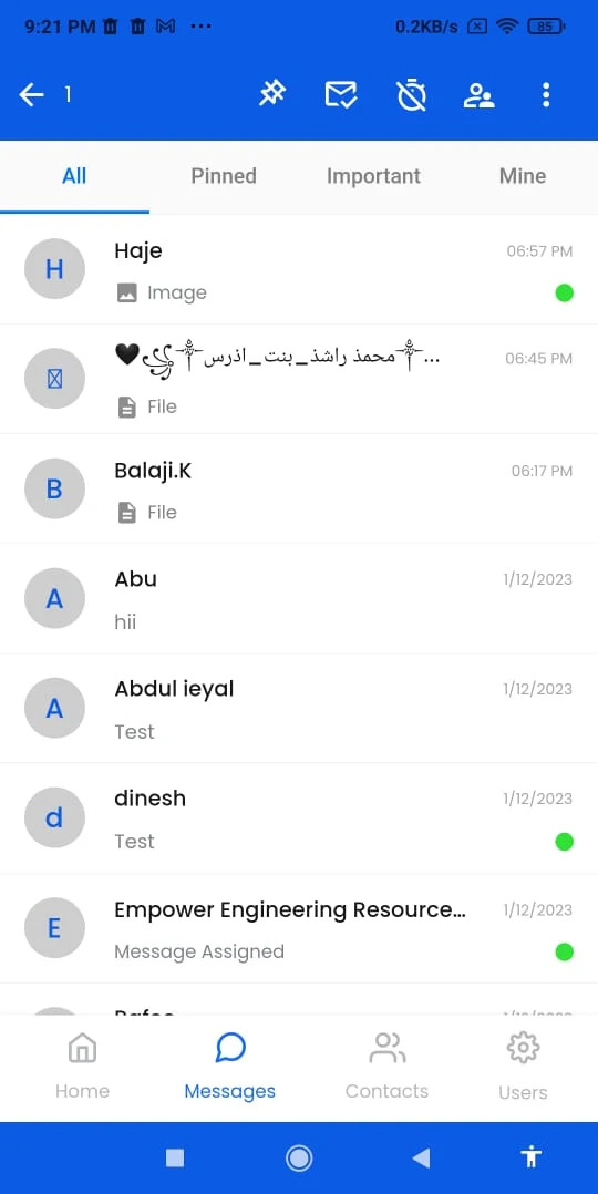 Ownchat chat screen