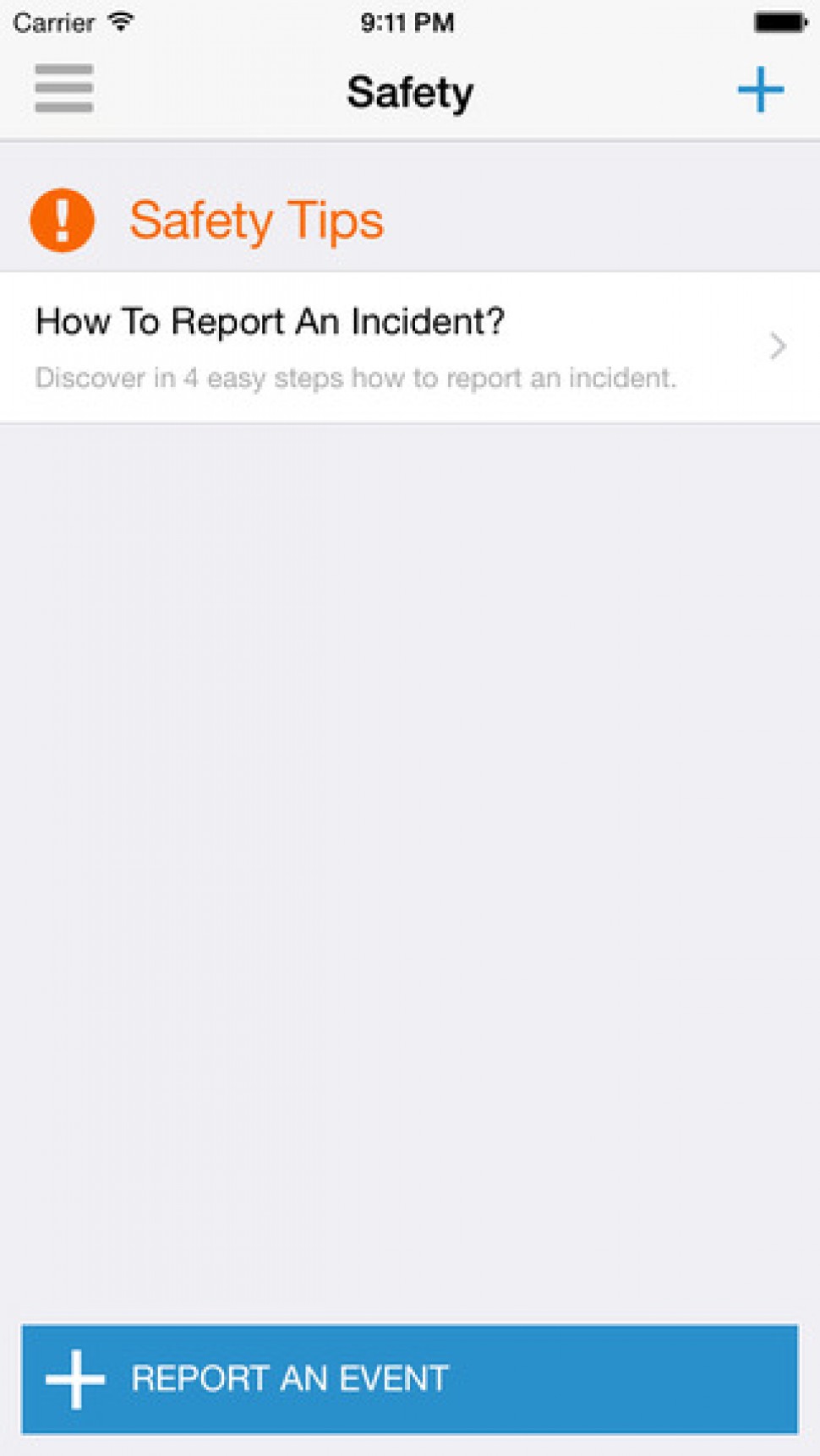 Incident reporting
