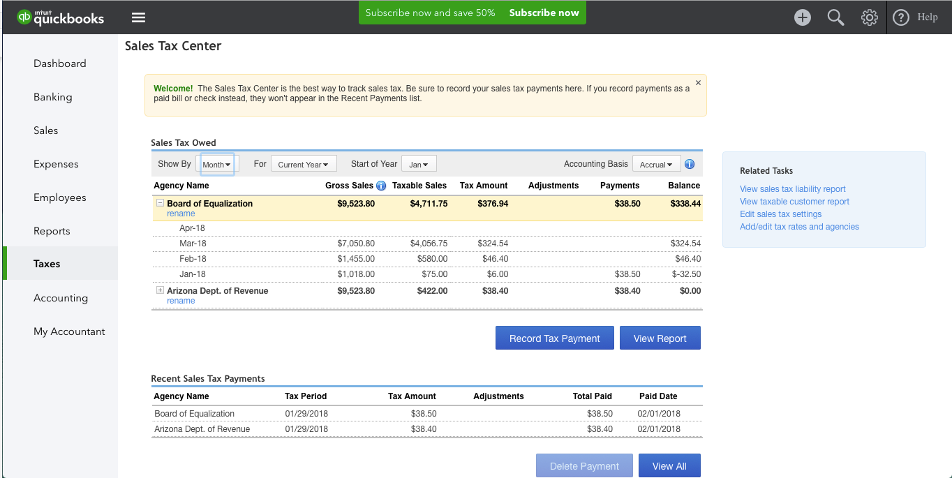 quickbooks small business tax