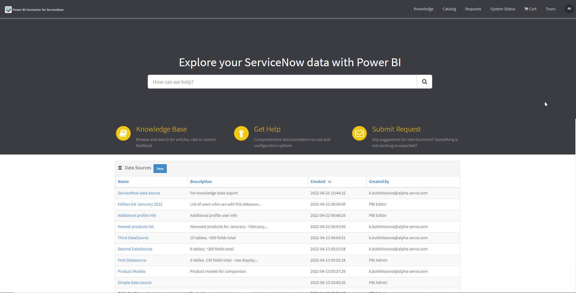 Power BI Connector for ServiceNow Software - Home page: Power BI Connector for ServiceNow