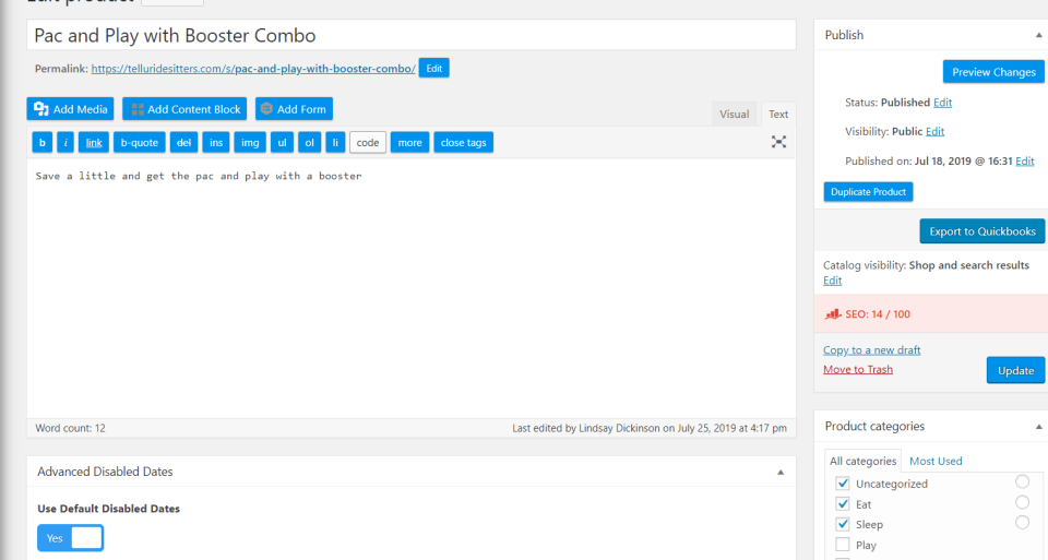 Reservety Software - Reservety add/edit booking product