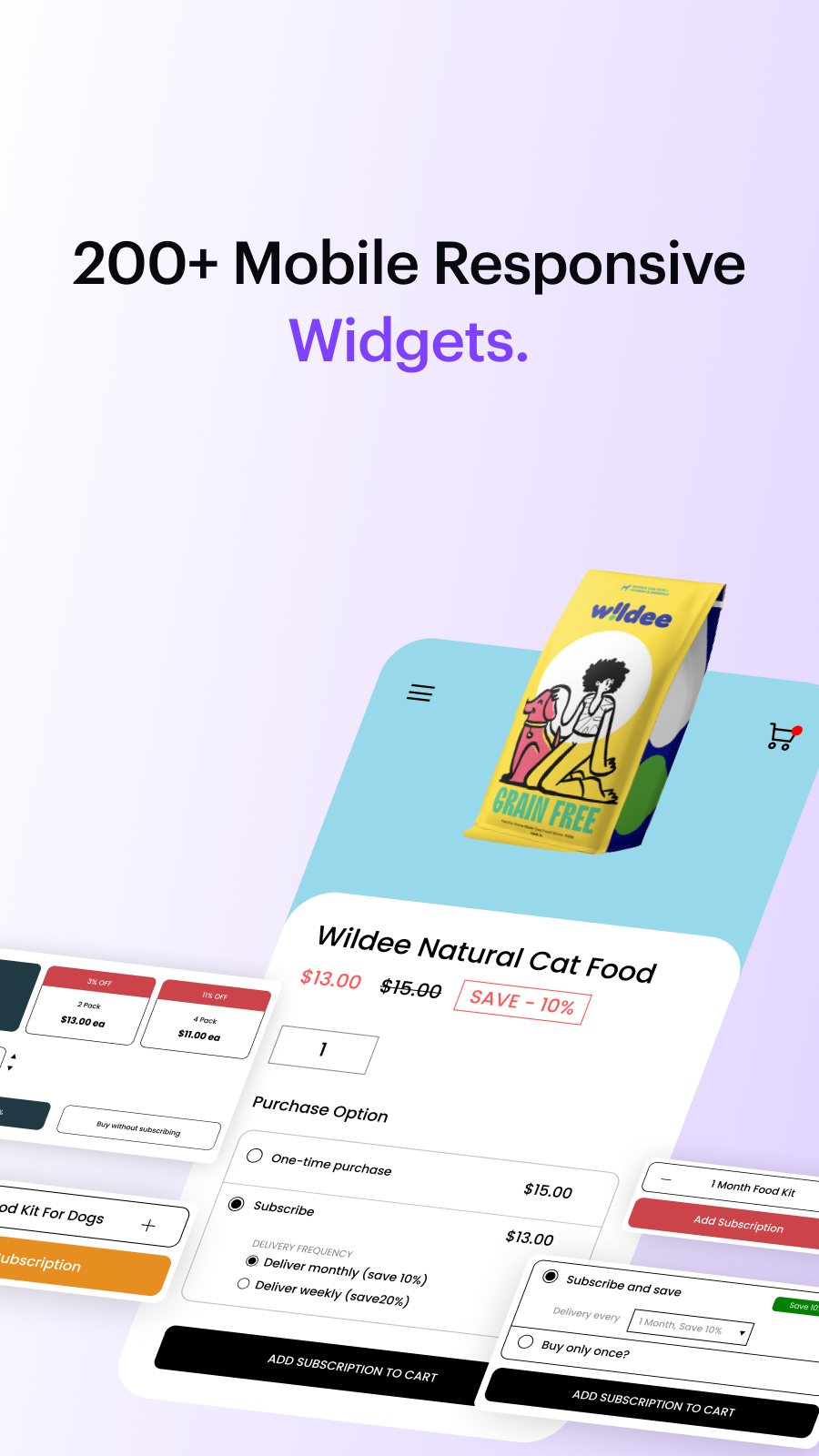 Custom subscription widgets that suit your brand style!