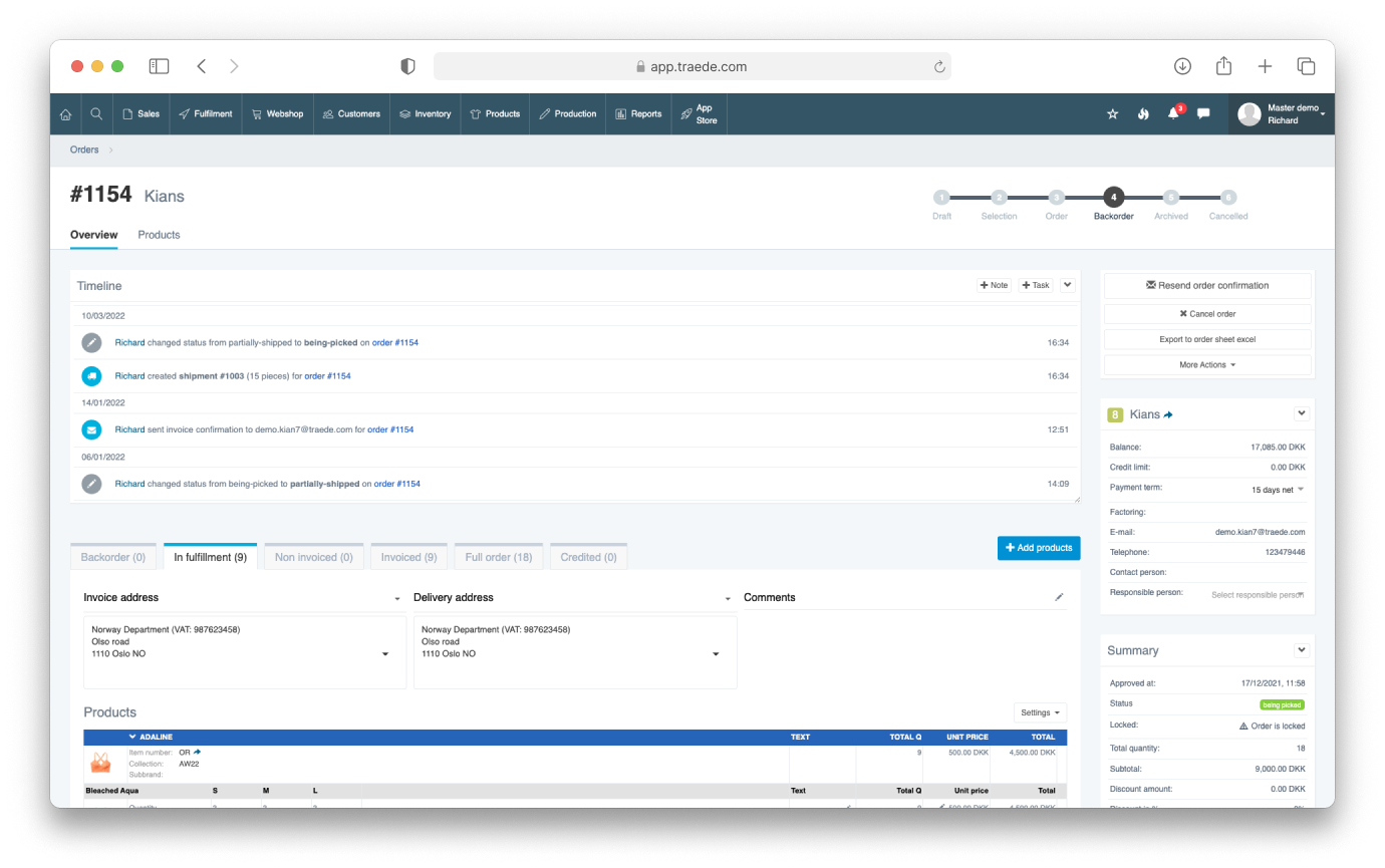 Traede Software - Create, edit, ship, and invoice your orders from one place