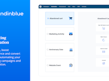 Sendinblue Software - Setup advanced automations in minutes: welcome, abandoned cart..