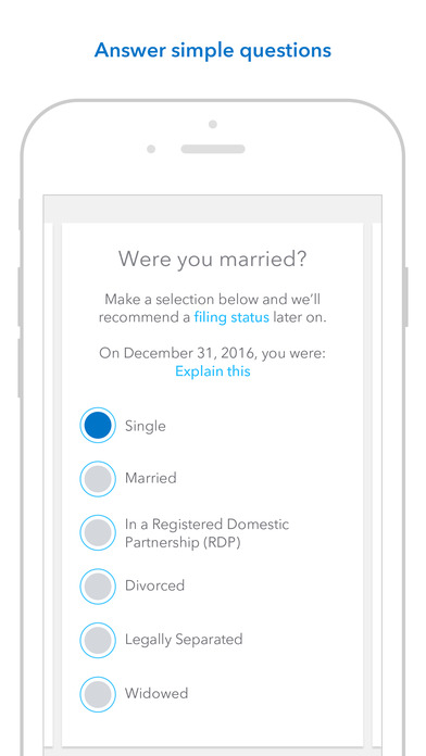TurboTax works like an interview, asking questions that could affect tax situations