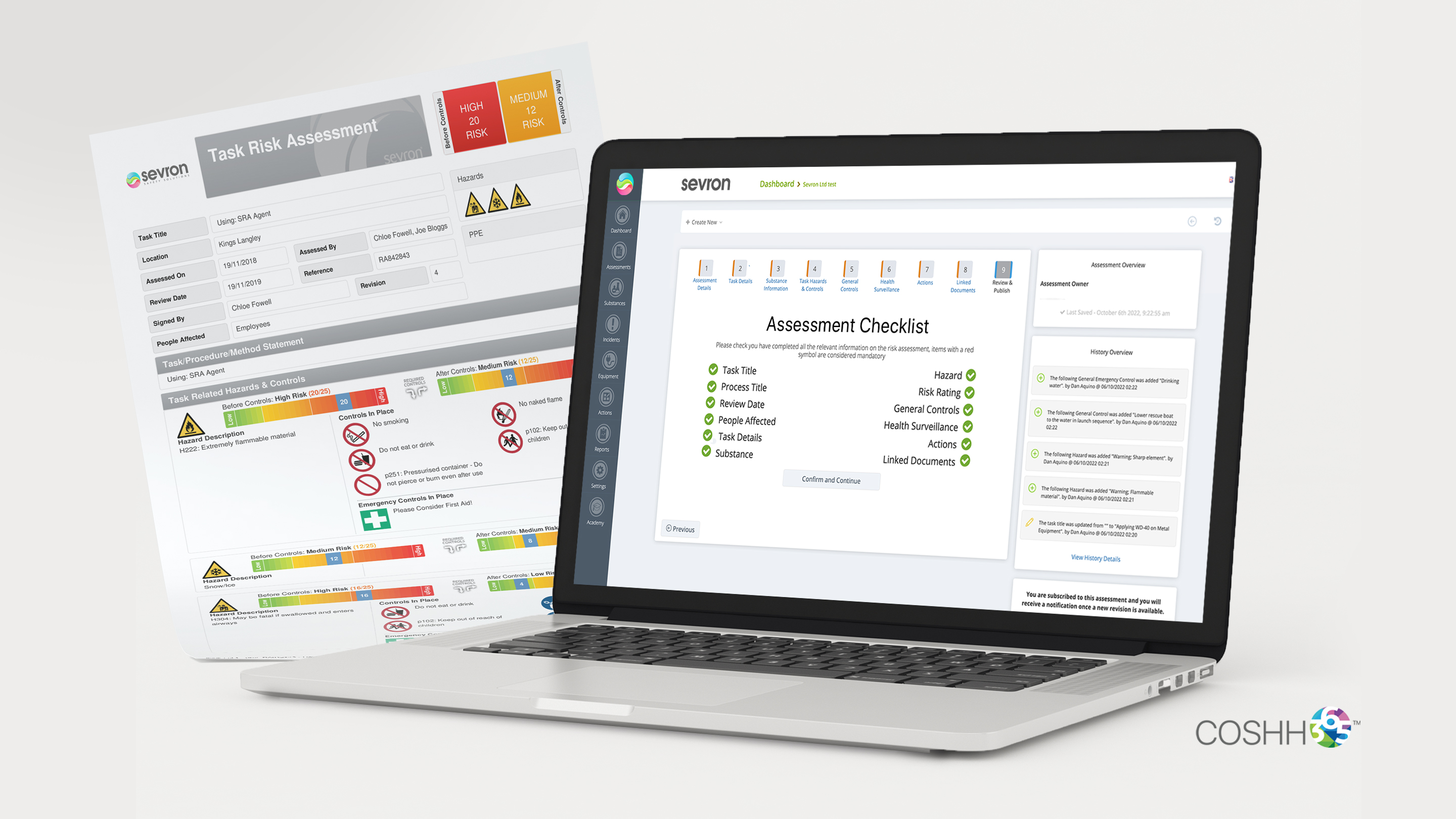 Ensure your compliance with COSHH using our Assessment Checklist. Manage chemical risk, safeguard your workplace and prevent accidents. With our simple assessment wizard, create risk assessments that are specifically tailored to make you compliant.​