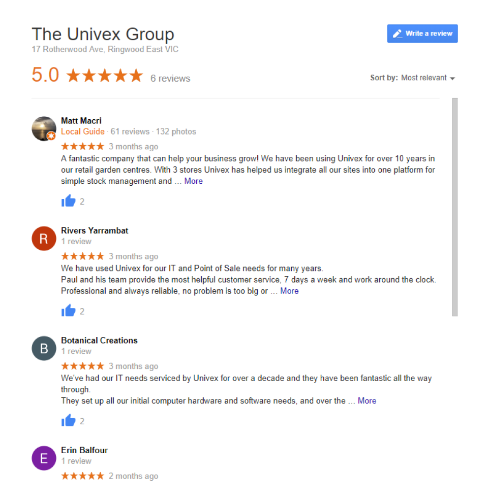 Univex Retail Software Software - 1
