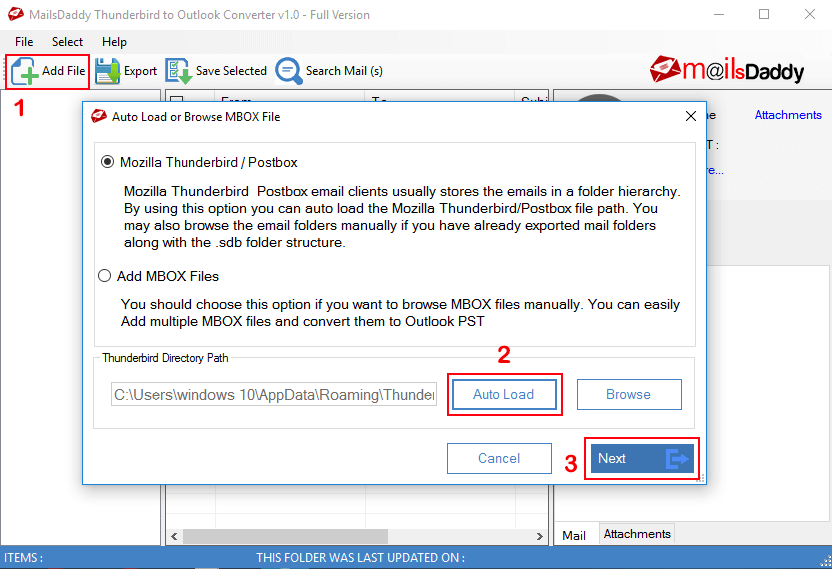 Thunderbird Outlook Converter