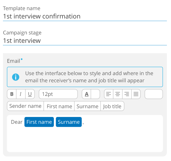 People First correspondence templates