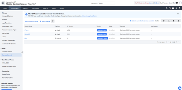 ManageEngine Mobile Device Manager Plus MSP Logiciel - 2