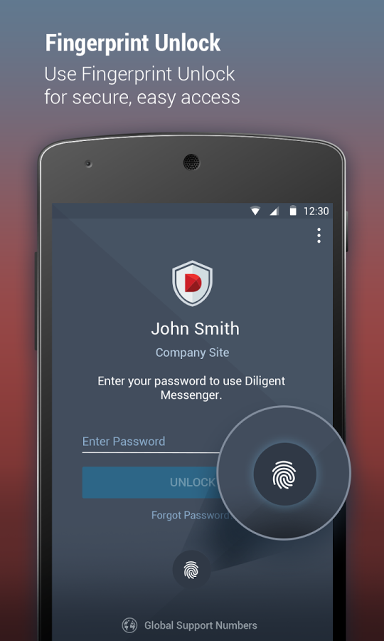 Messenger Software - Administrators can set up login authentication such as fingerprint technology for secure access