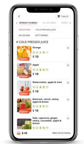 Orderart screenshot: Orderart manage menu