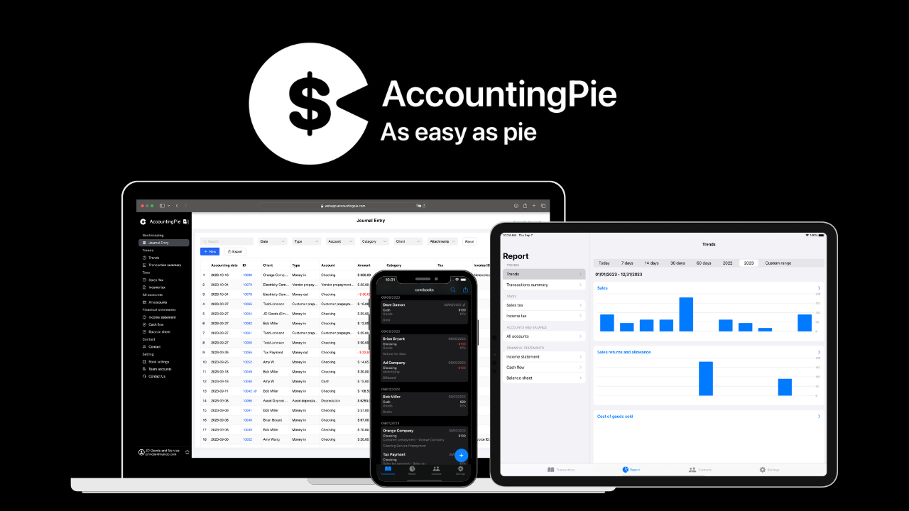 Accounting Pie across all devices