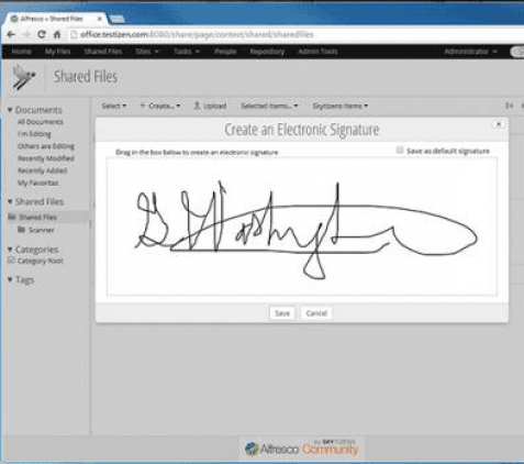 ShapeNet electronic signature