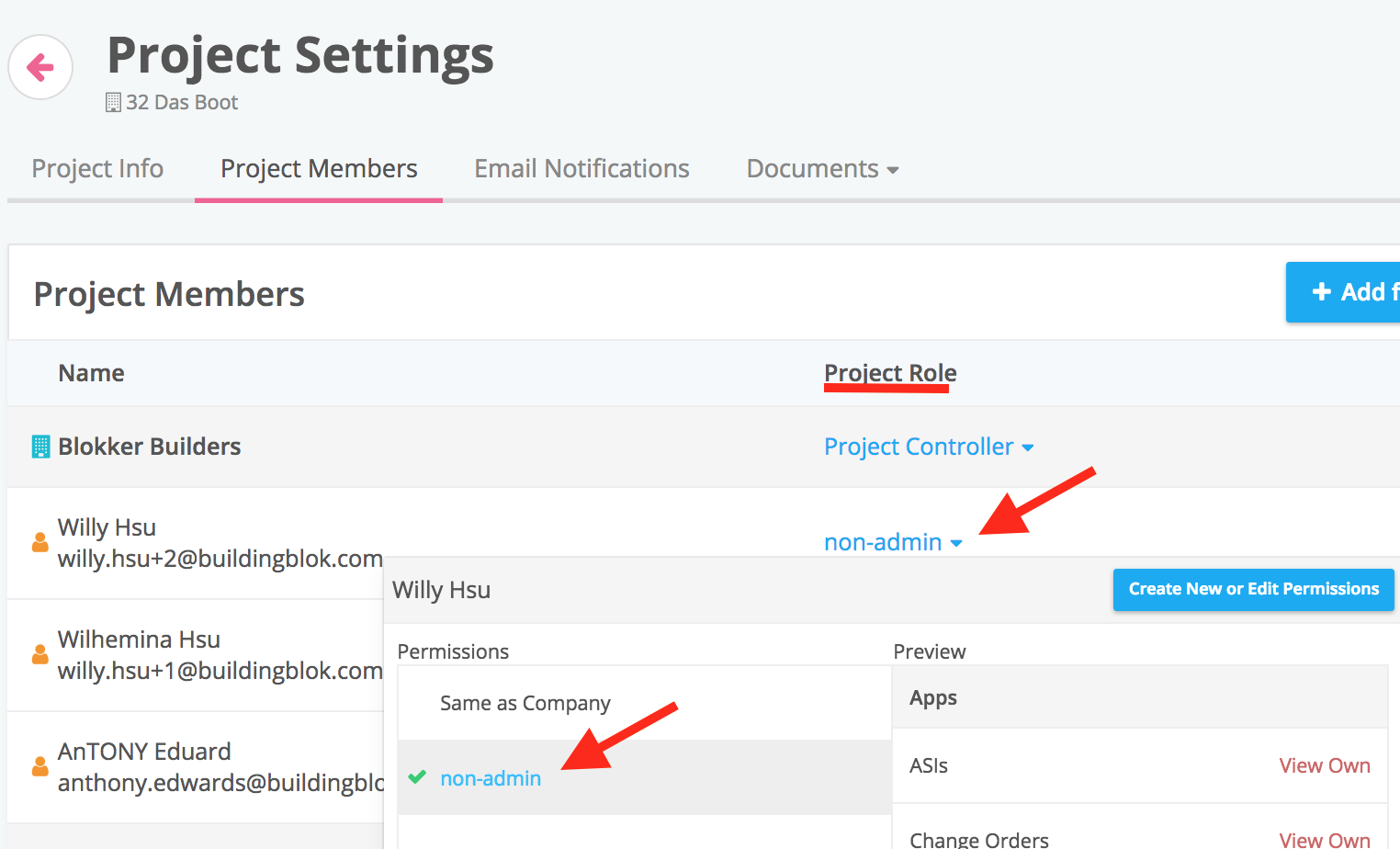 Add project members