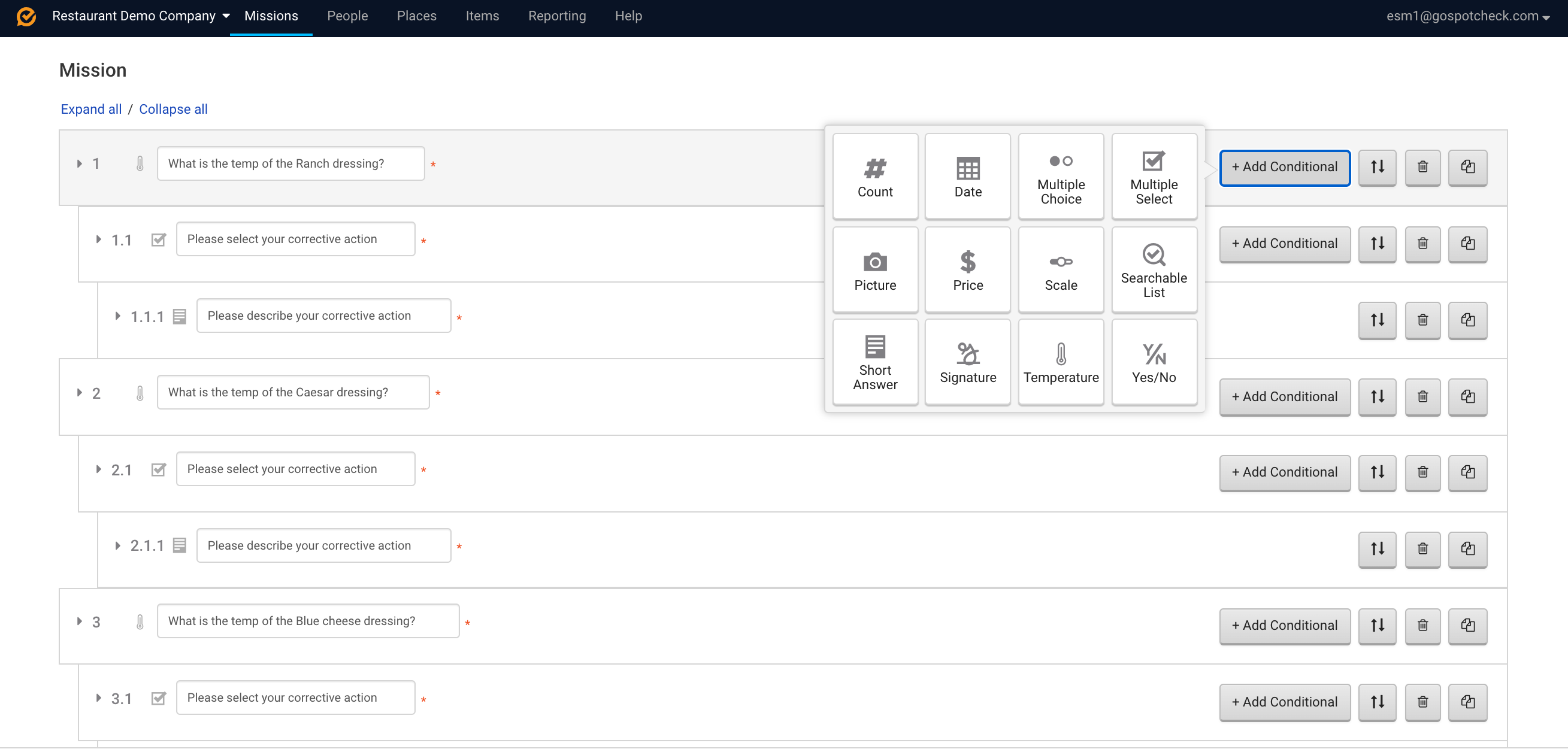 FORM MarketX Software - Design task lists with 12 task types, including Photo, Temperature, Count, Sliding Scale, Multiple Select, & more, to direct work & receive highly-structured insights about completion. Use conditional & branch logic to ensure relevance in the field.