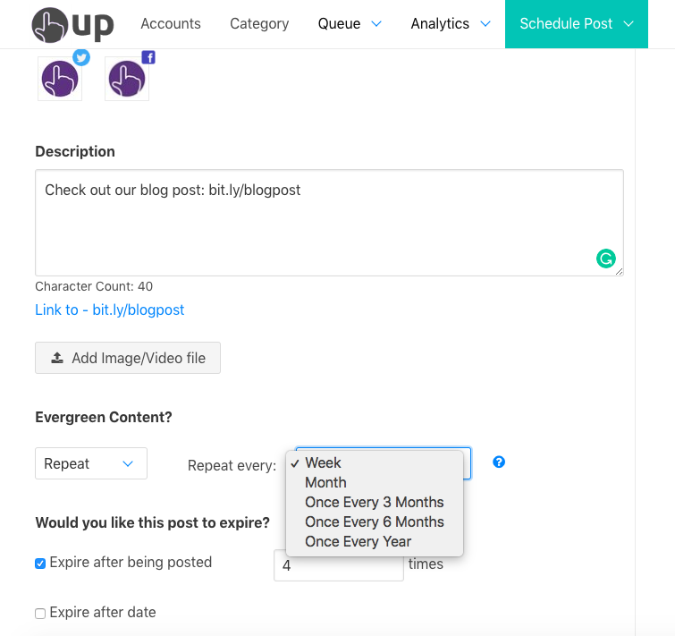 Set posts to auto repeat-thumb