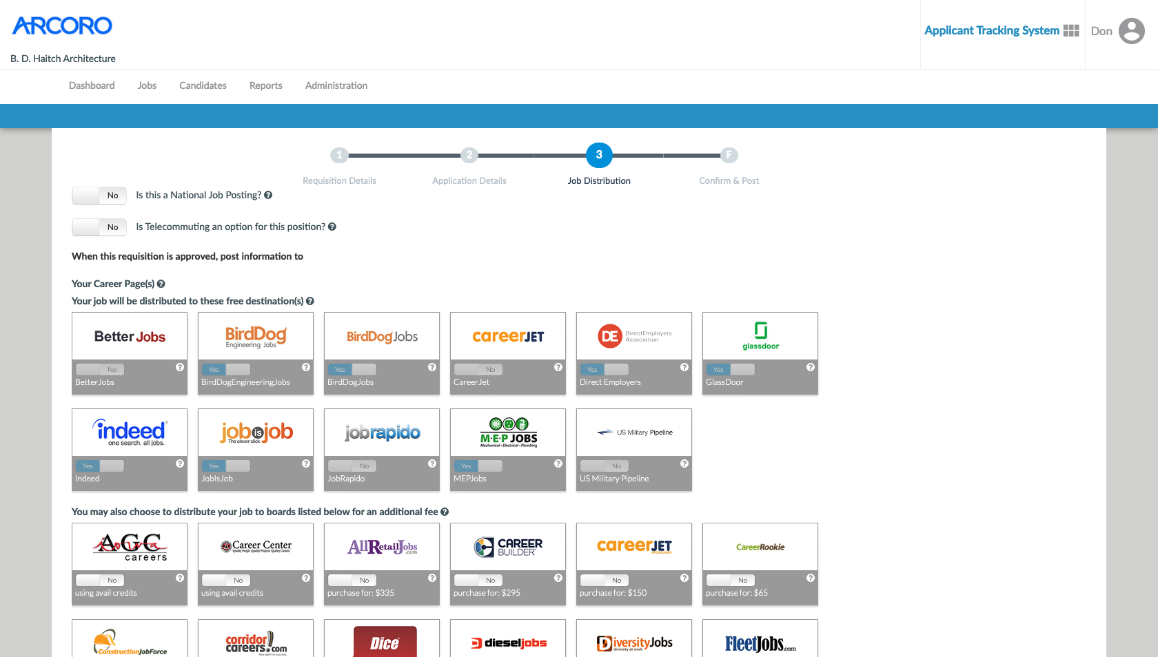 Arcoro Software - Arcoro job distribution