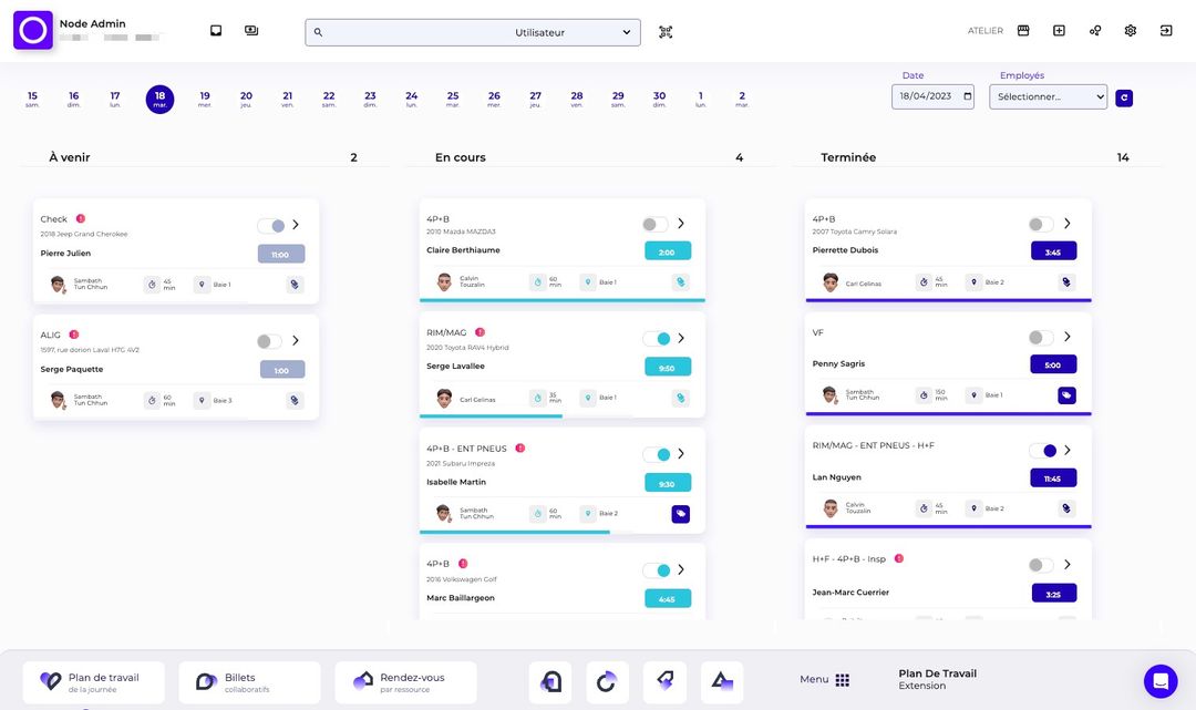 Manage your daily tasks remotely or on site thanks to an interactive and connected Kanban vision