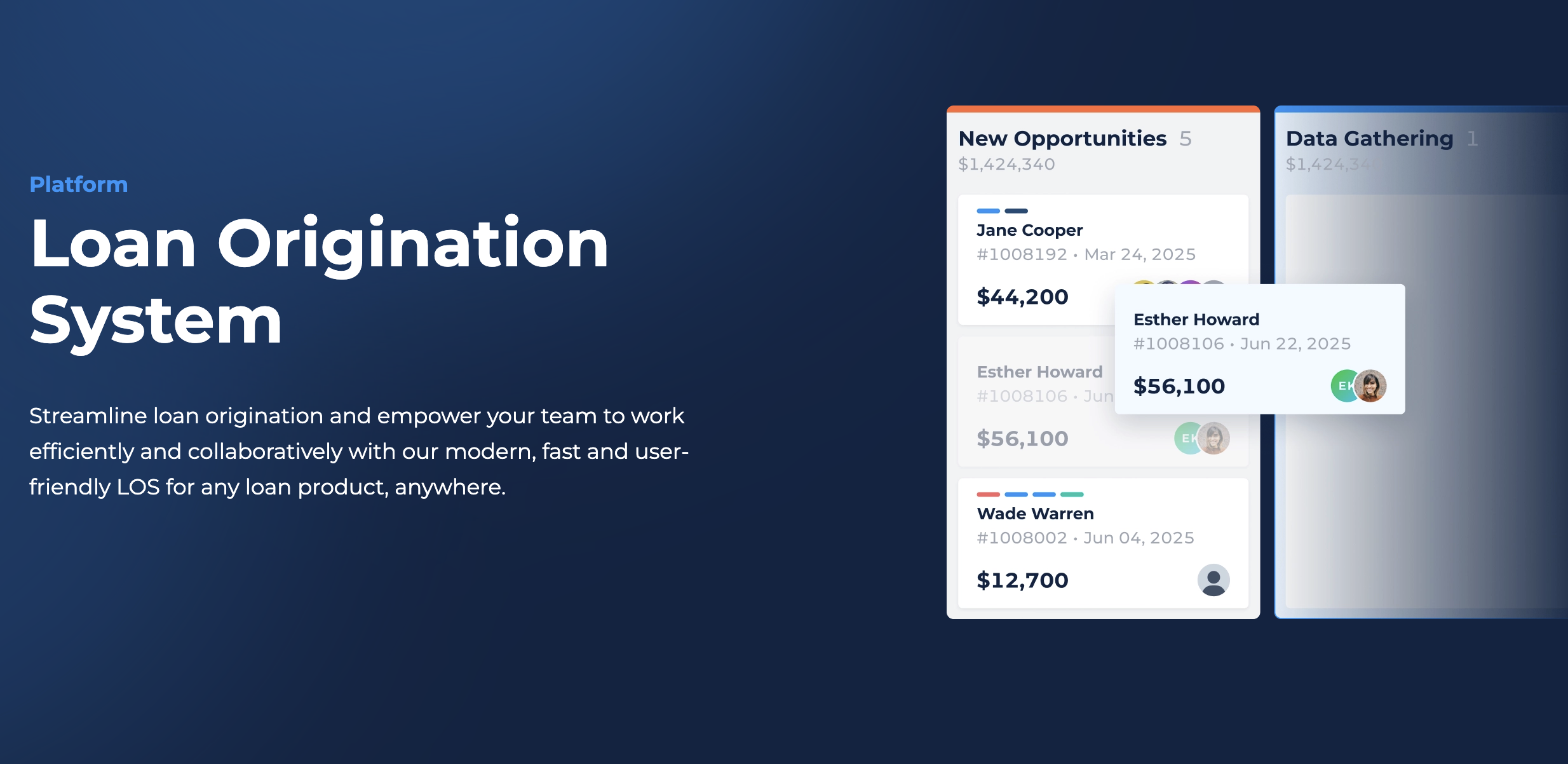 DigiFi screenshot: Streamline loan origination and empower your team to work efficiently and collaboratively with our modern, fast and user-friendly LOS for any loan product, anywhere.