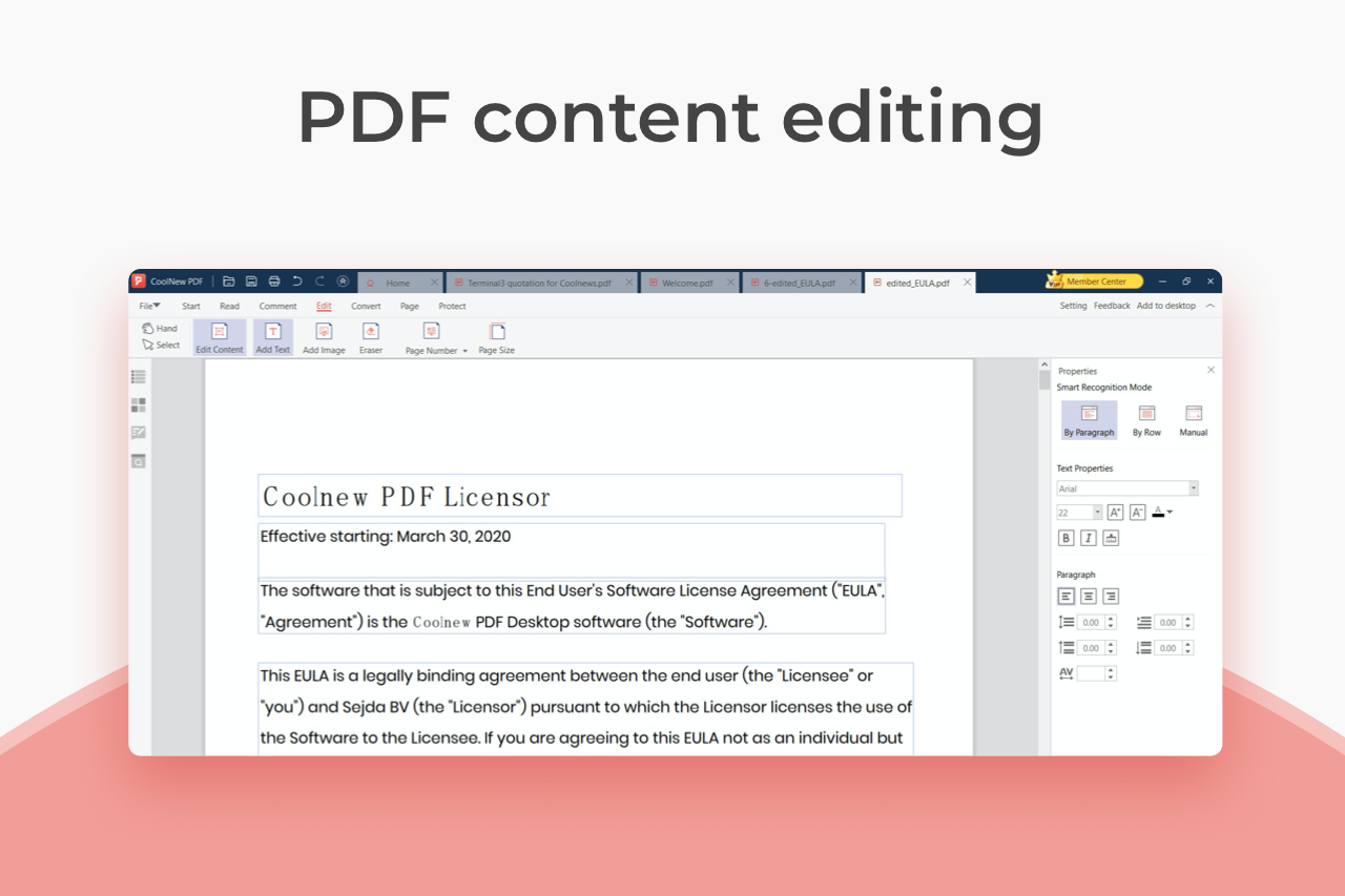 Coolnew PDF Software - Coolnew PDF content editing