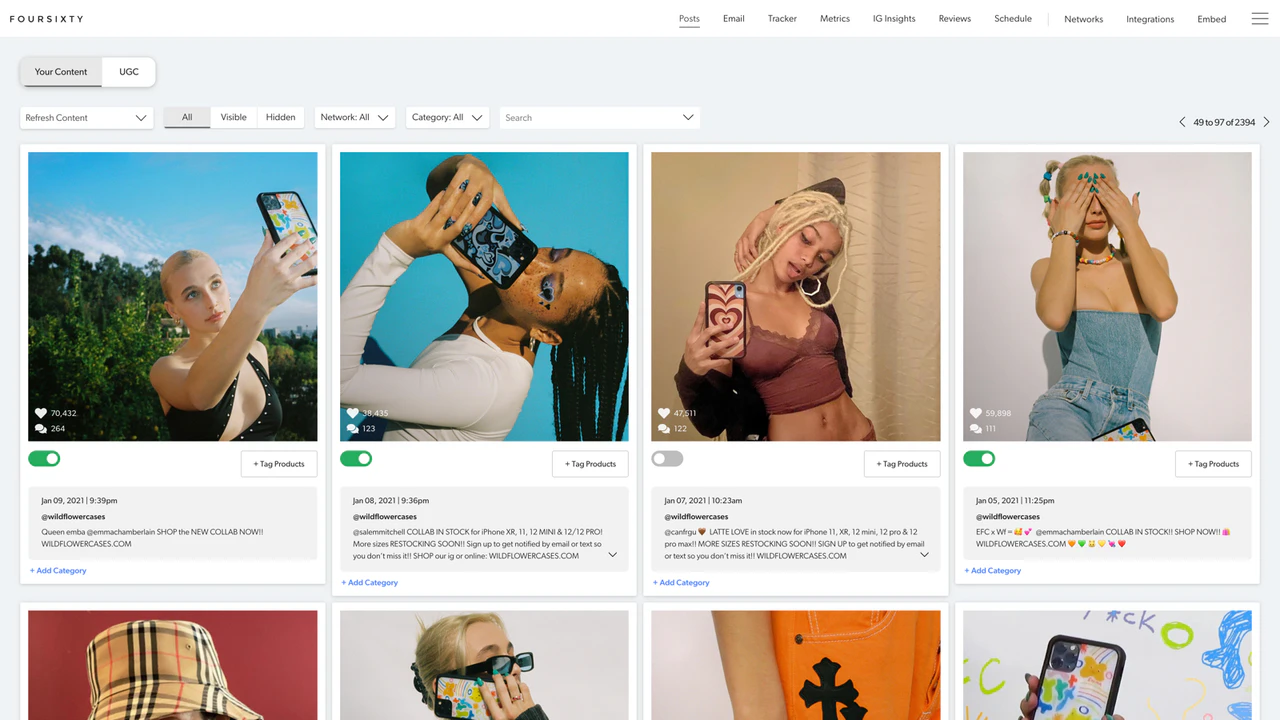 Foursixty screenshot: Foursixty dashboard