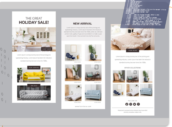 UCampaign screenshot: Custom Coded Templates offer advanced flexibility for marketers with coding expertise. This feature allows users to create bespoke email templates using HTML or other coding languages, providing unparalleled control over the design and structure of emails