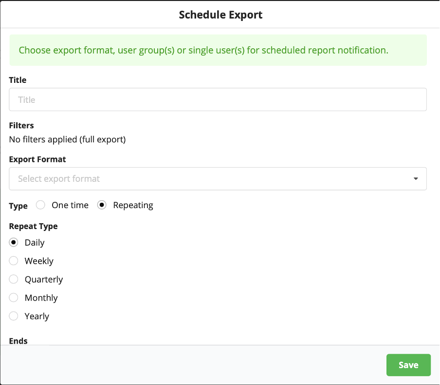 My Learning Hub Software - Report scheduling