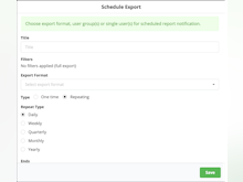 My Learning Hub Software - Report scheduling