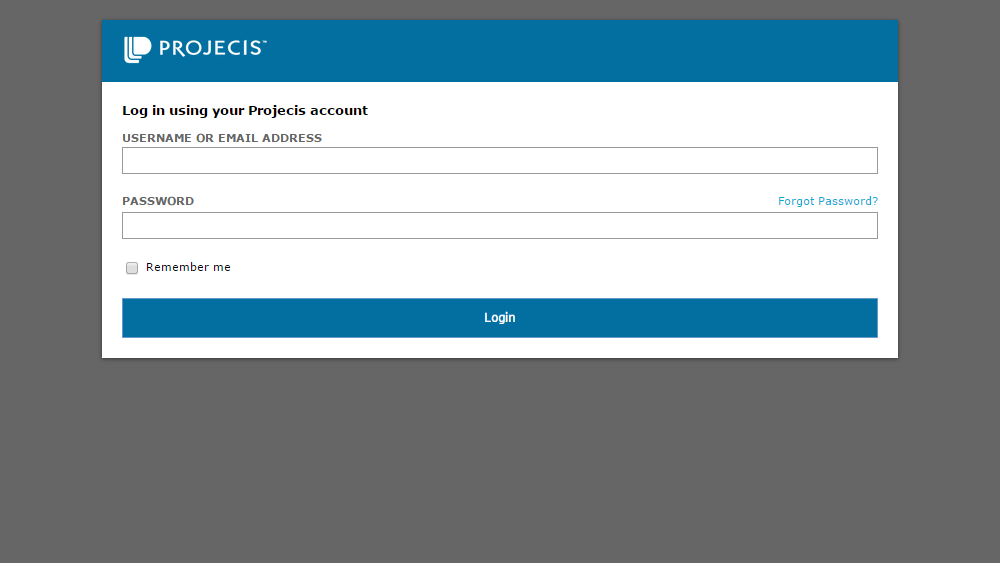 Projecis Software - Secure login