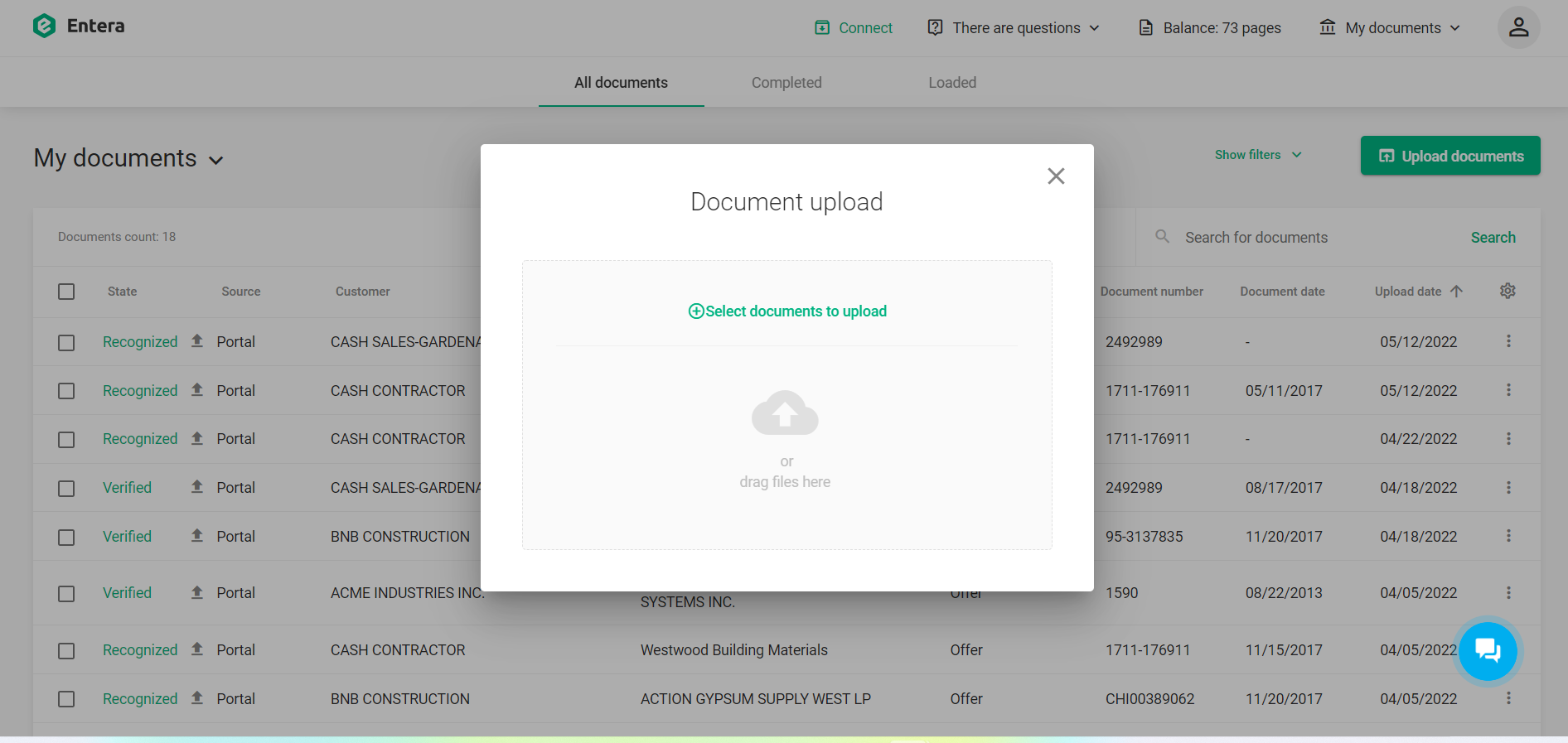 Entera Software - Bulk Import of Documents