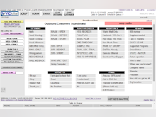 VICIdial Software - Example view of the agent screen showing the Outbound Customers Soundboard, with the ability to hotkey common phrases