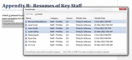 SmartDocs screenshot: SmartDocs SmartFinder